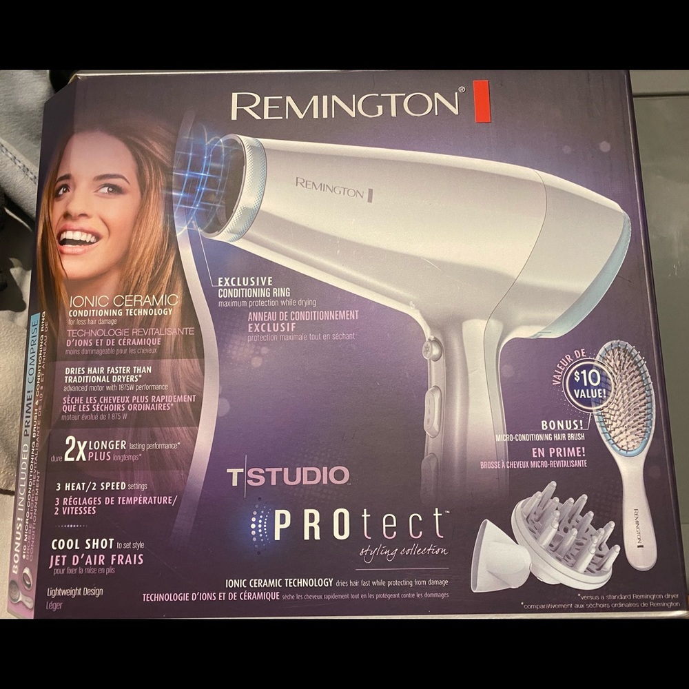 Remington T Studio Protect Hair Dryer with Conditioning Ring
